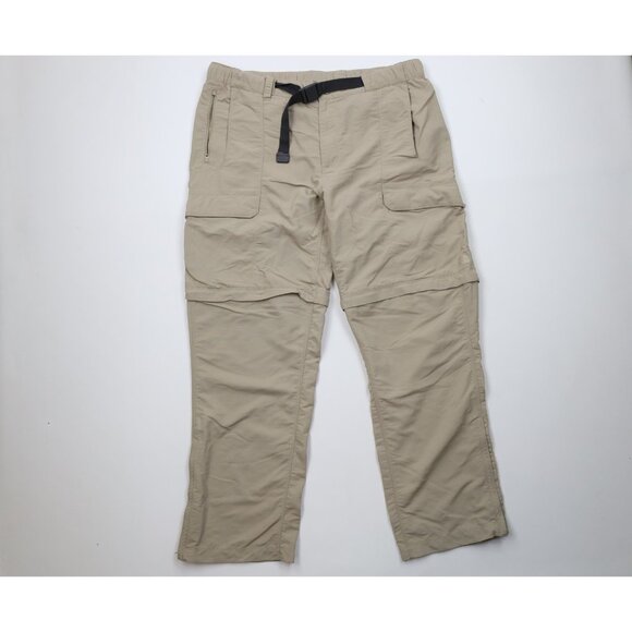 Vintage The North Face Mens XL Belted Convertible Wide Leg Cargo Pants Shorts - Picture 1 of 16